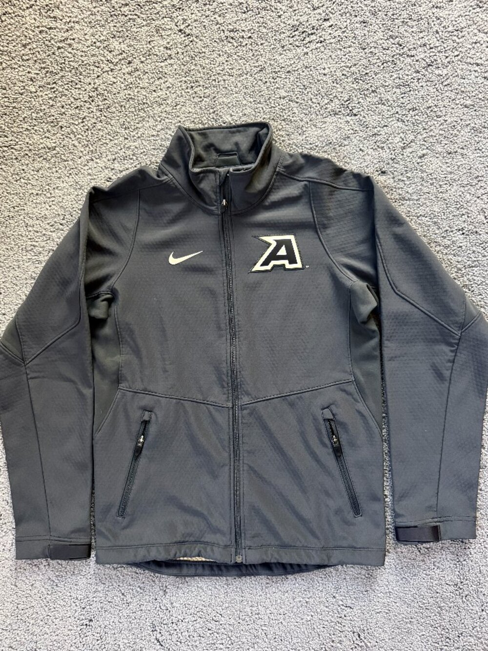Nike Team Sports Army Black Knights Full Zip Softshell Jacket Gray Men’s Small